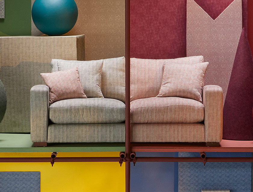 Stockbridge 3 Seater Sofa in Sussex Stripe Colours